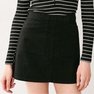 Urban Outfitters black denim utility mini skirt